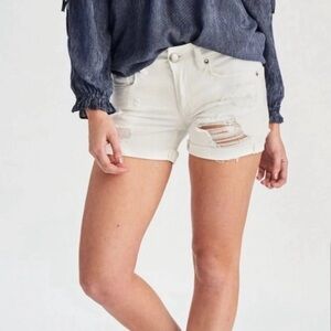AMERICAN Eagle Midi Super Stretch Shorts White